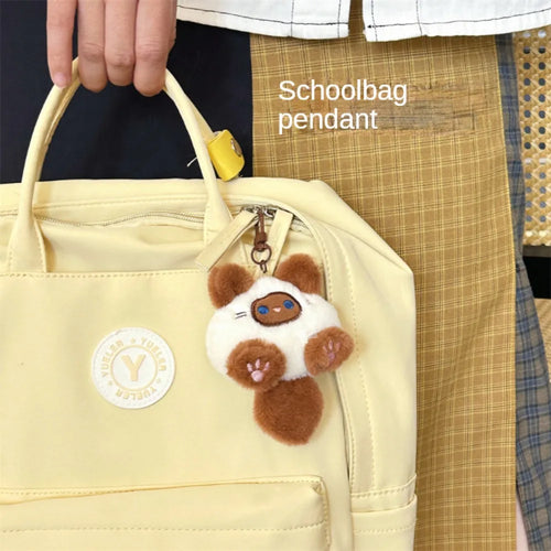 Chaveiro de pelúcia gatinho para bolsa