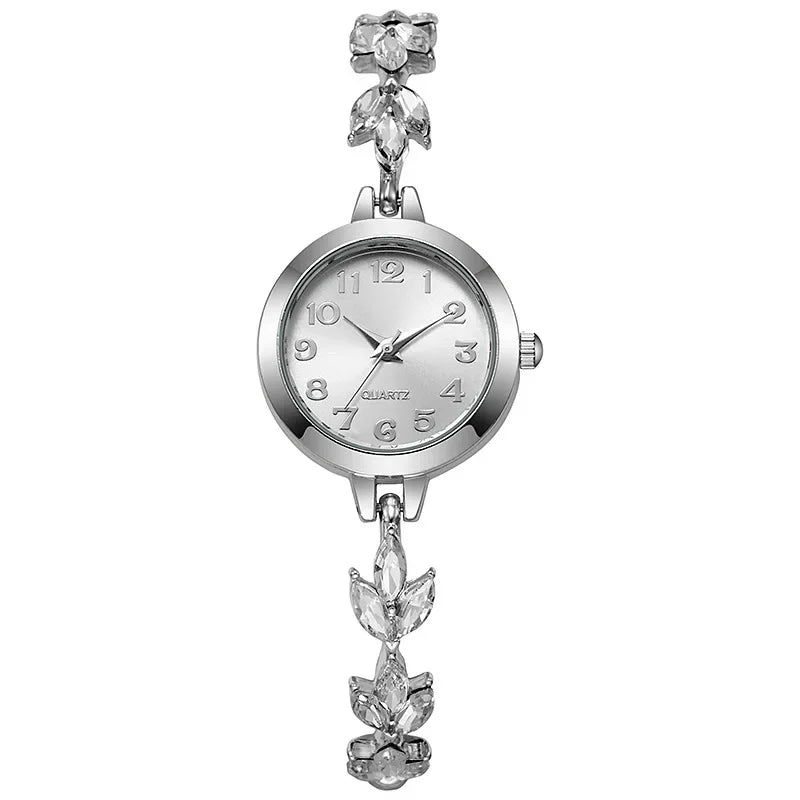 Relógio feminino pulseira com strass