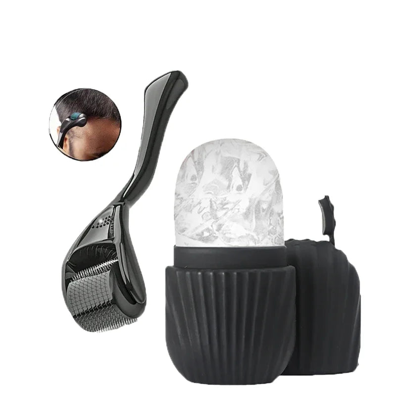 Rolo de gelo facial e gua sha (kit 1, 2 ou 3 peças)