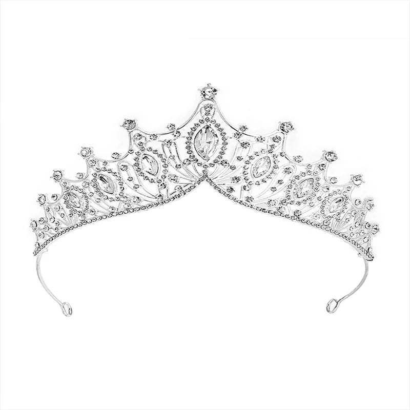 Coroa de princesa com strass e pentes
