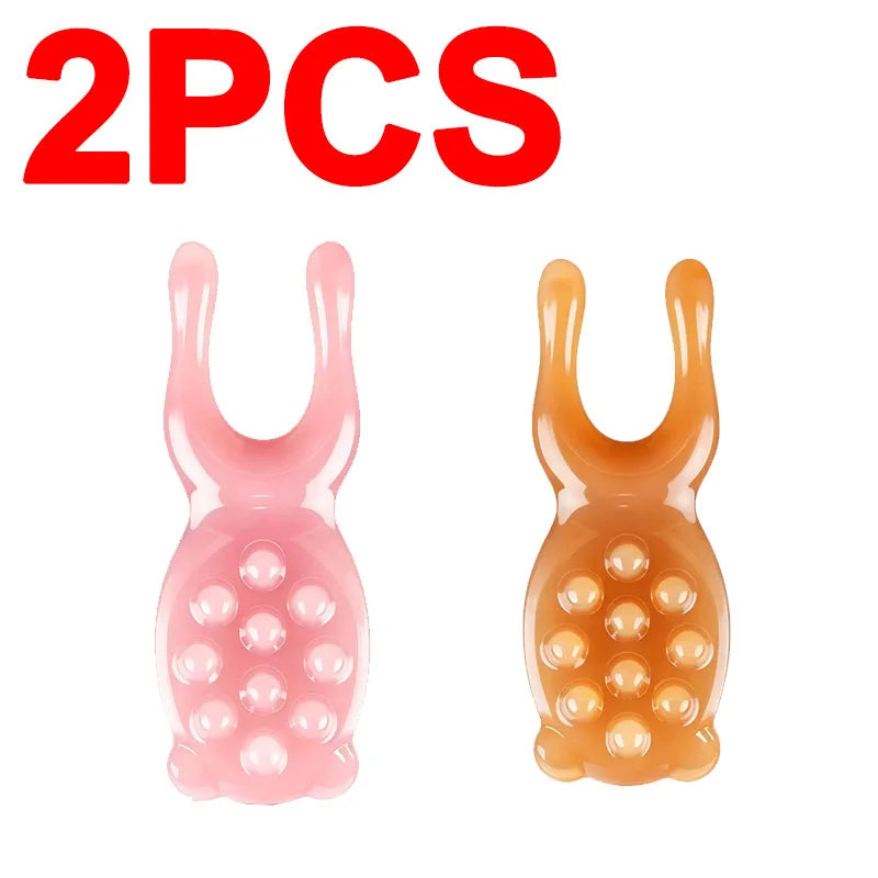 Rolo facial e gua sha de resina (1, 2 ou 3 peças)