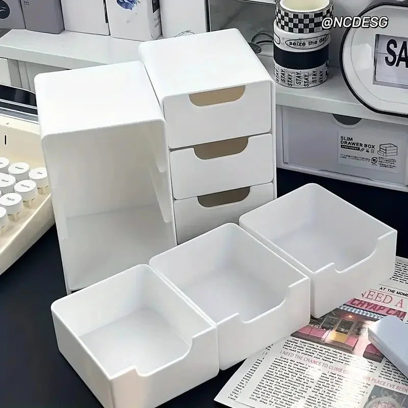 Organizador de cosméticos com 3 gavetas