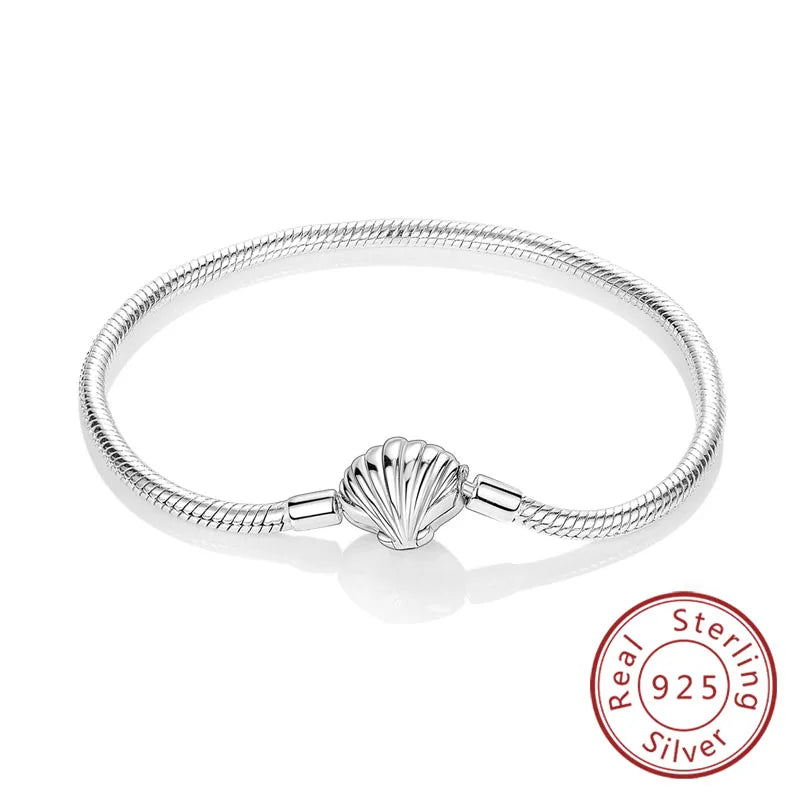 Pulseira de berloques em prata 925 com corações