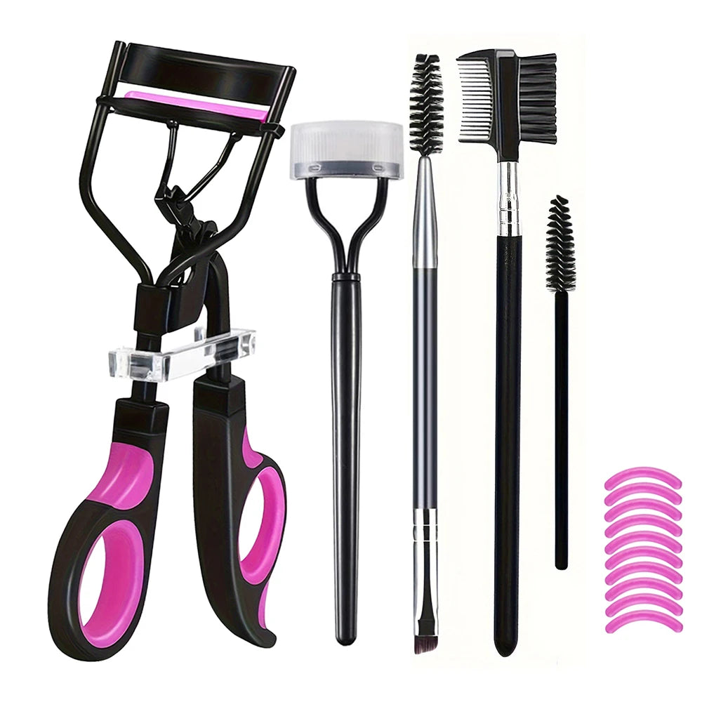 Kit curvex com pinça e escovinhas para cílios