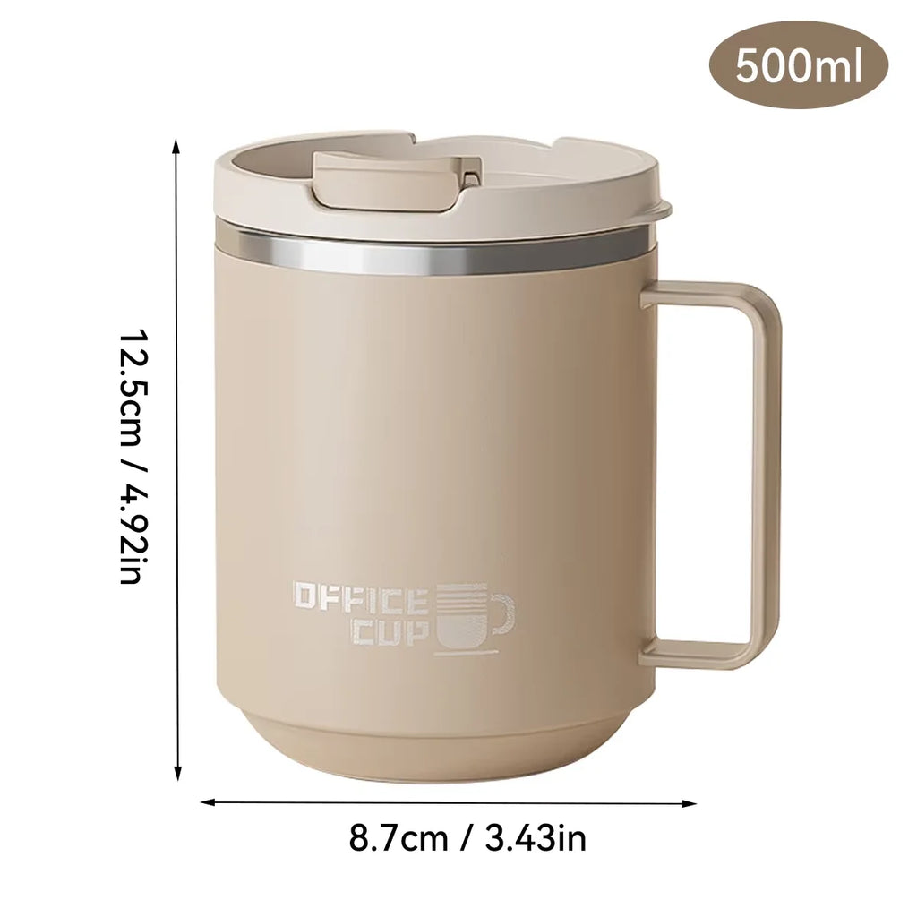 Caneca térmica de aço inox com tampa