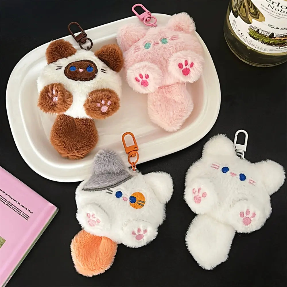 Chaveiro de pelúcia gatinho para bolsa