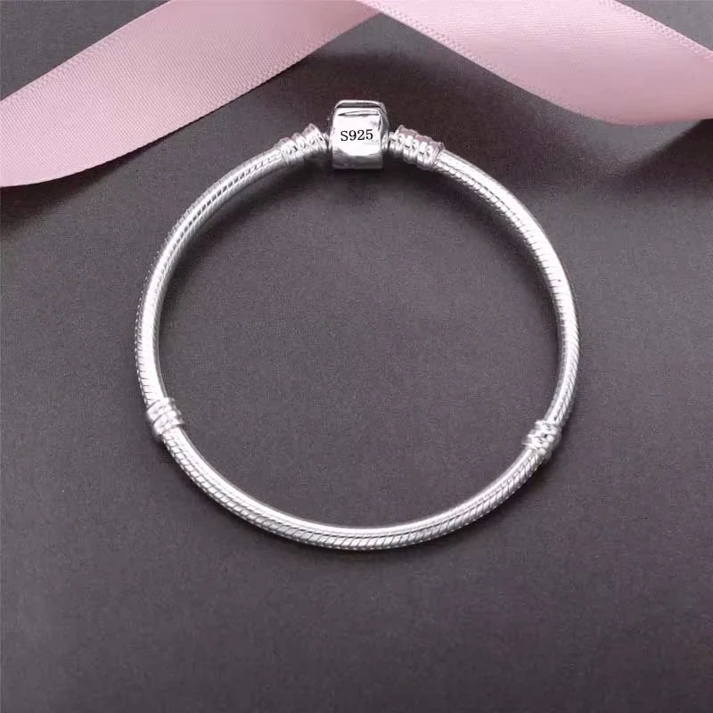 Pulseira de prata 925 estilo cobrinha