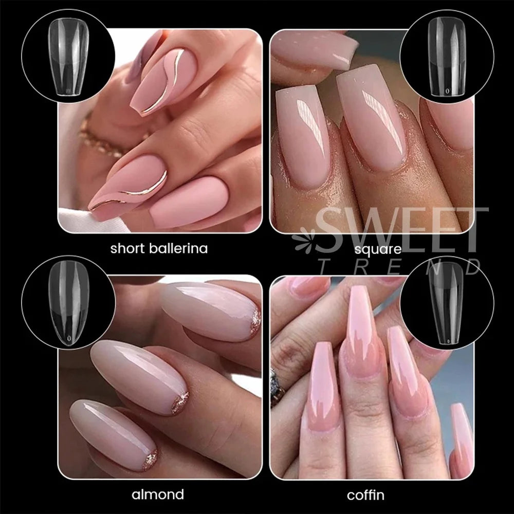 Kit 550 tips de unha em gel macio
