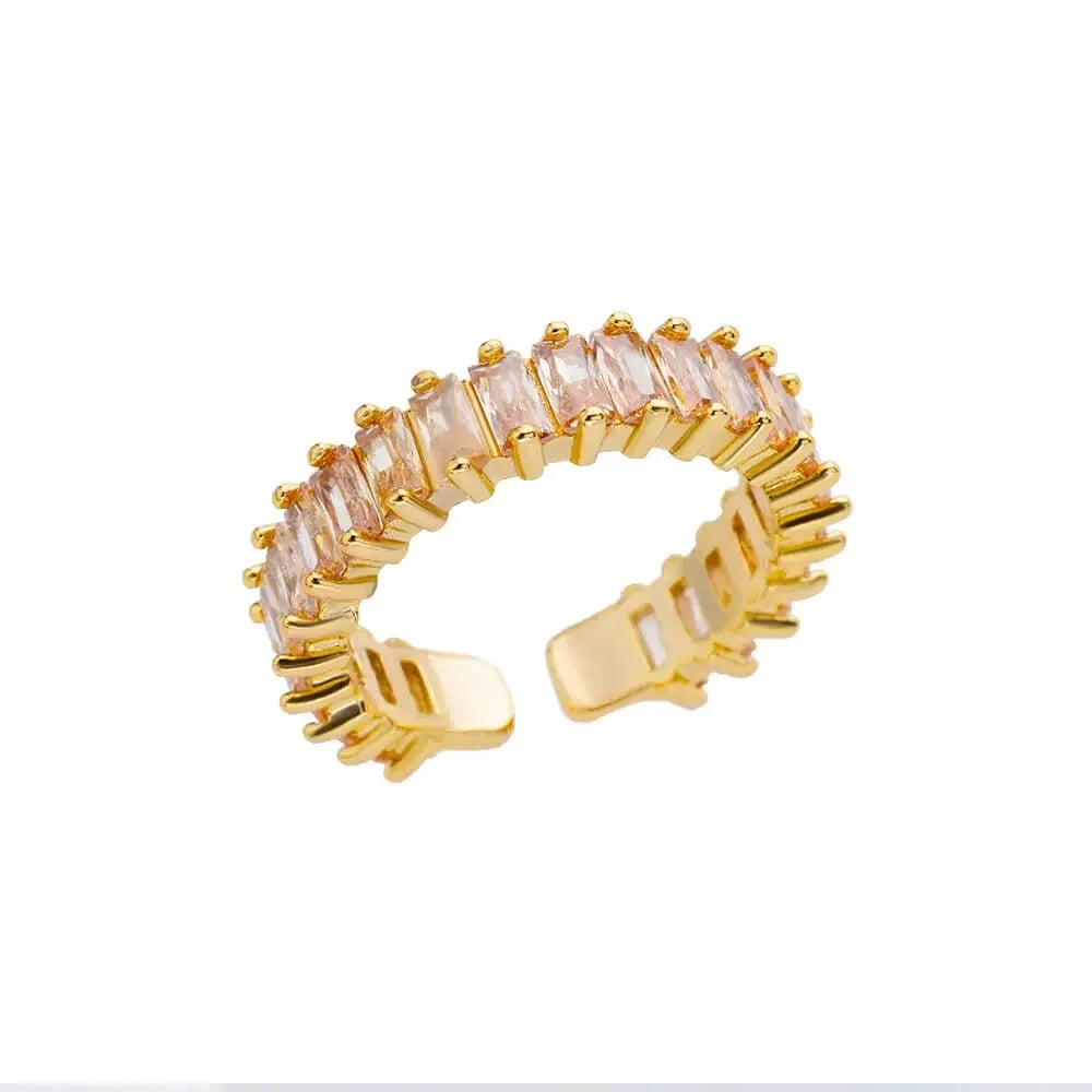 Anel feminino em aço inox 316L dourado