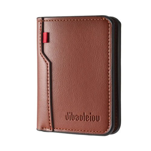 Carteira masculina mini vertical porta-cartões
