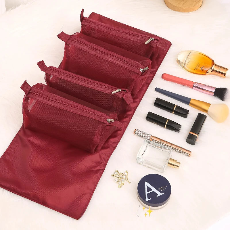 Necessaire de viagem 4 em 1 removível e impermeável