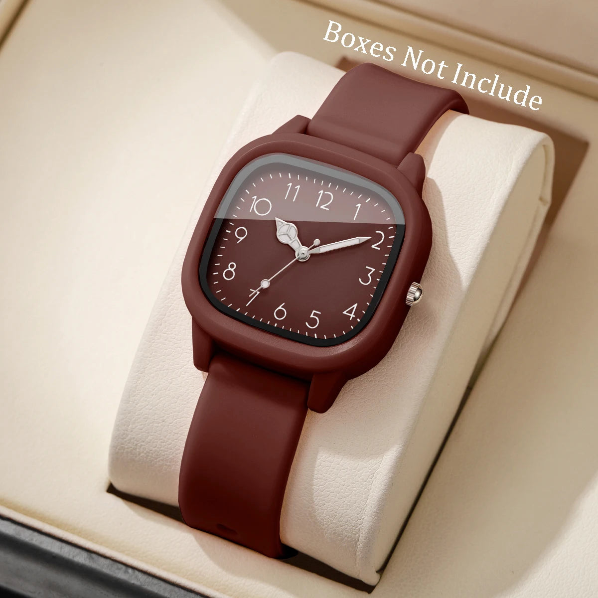 Relógio feminino com pulseira de silicone
