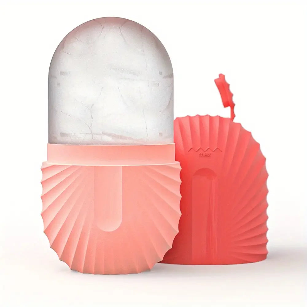 Kit gua sha e rolo de gelo facial em aço inox reutilizável