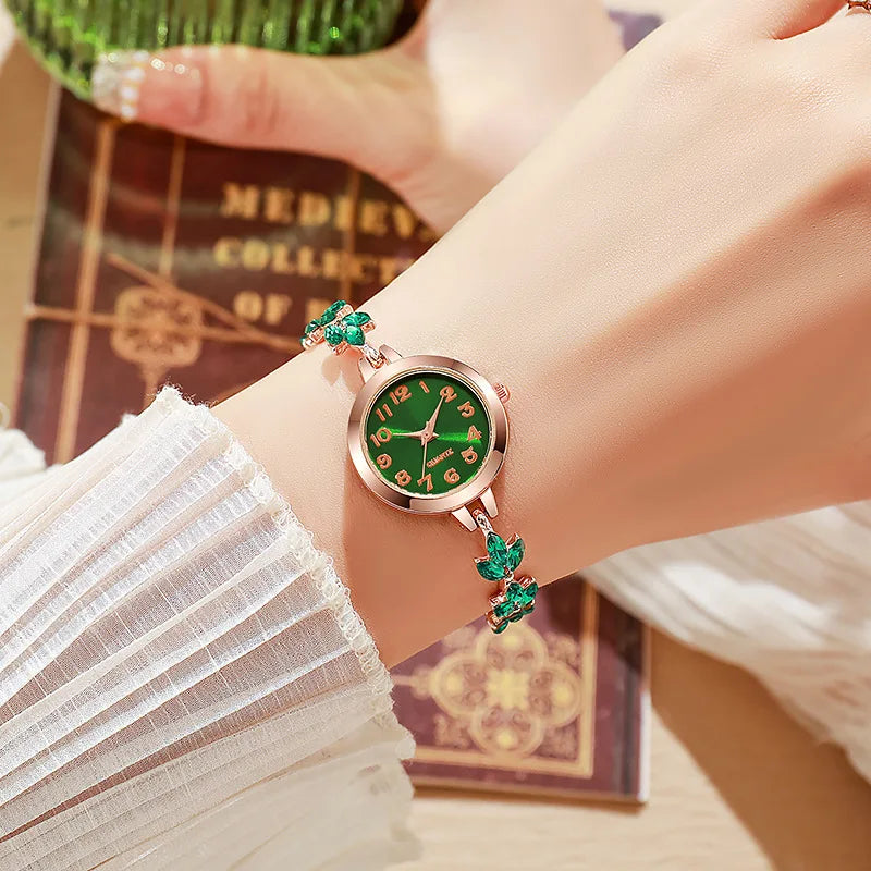 Relógio feminino pulseira com strass