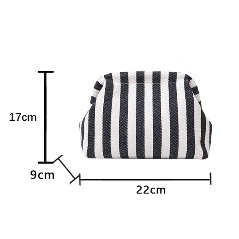 Bolsa de crochê franzida estilo nuvem