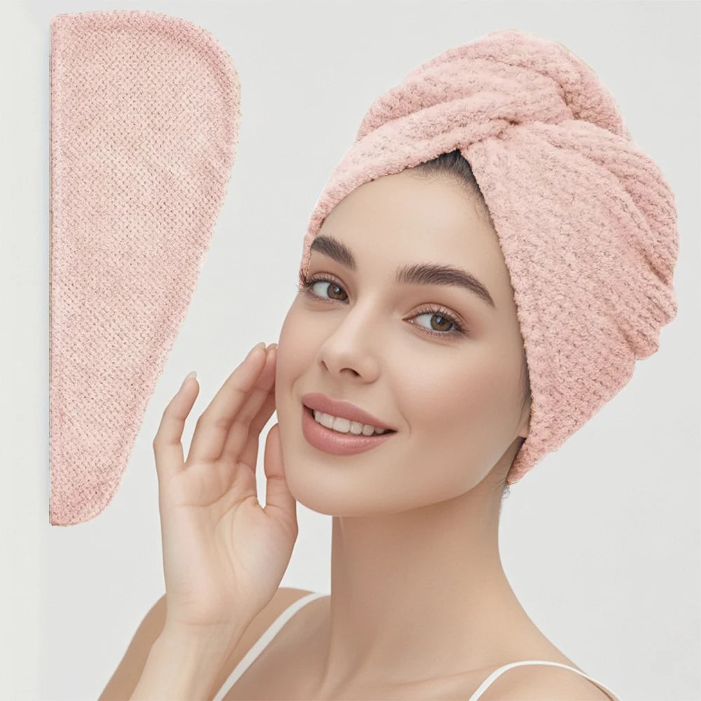 Toalha turbante texturizada para cabelo