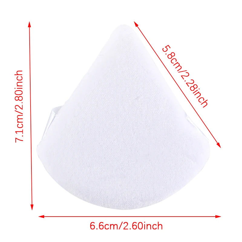 Mini puffs triangulares laváveis para maquiagem