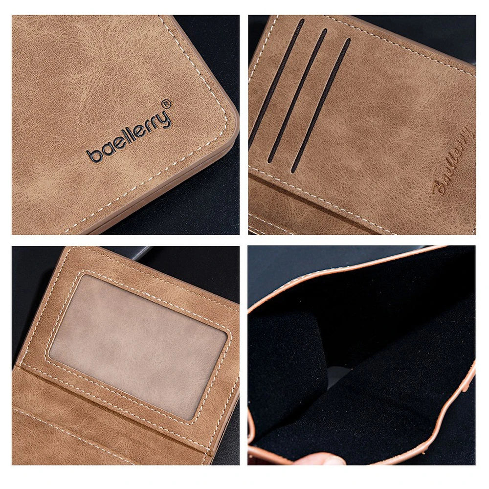 Carteira masculina minimalista com prendedor de notas