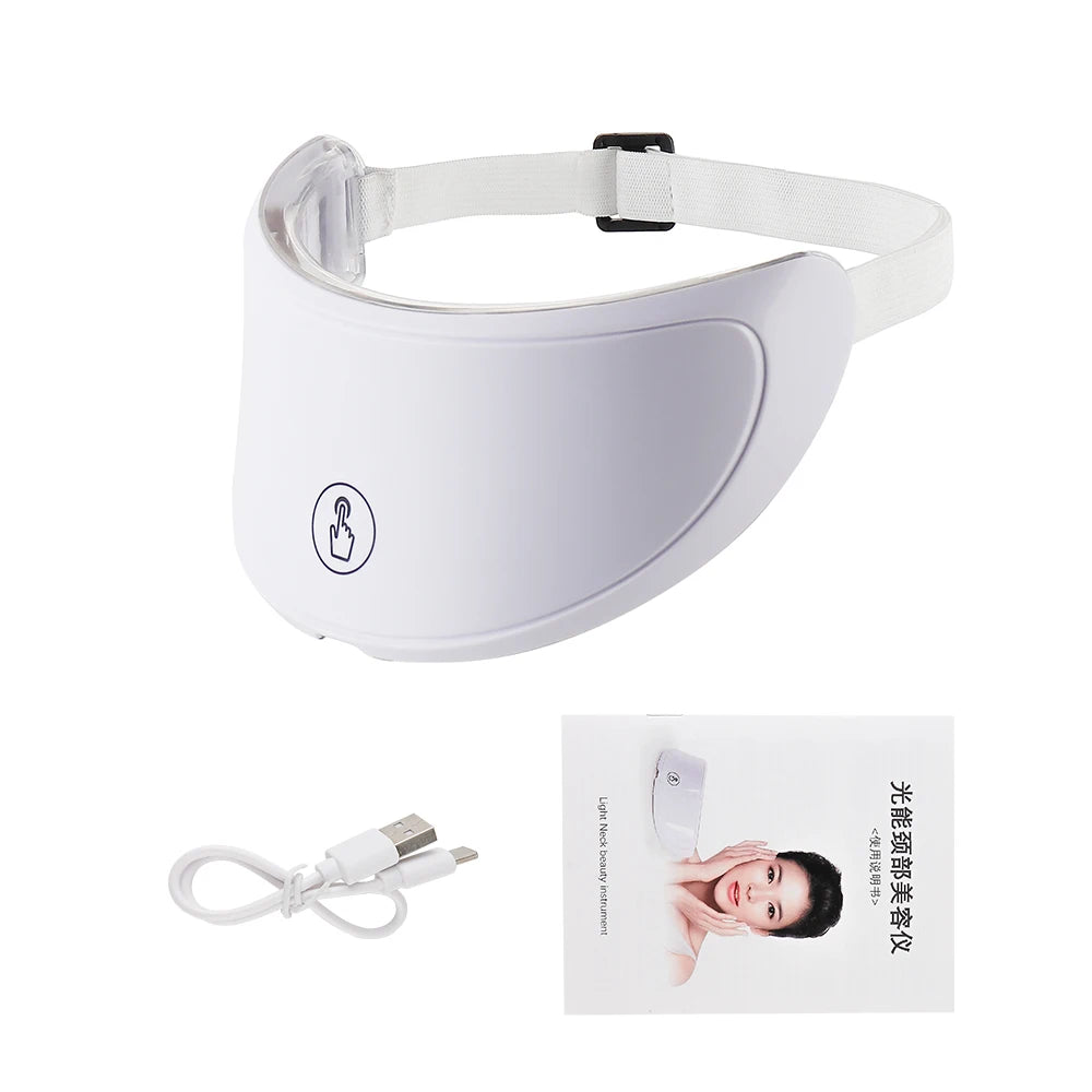 Máscara LED facial e para pescoço com 7 cores