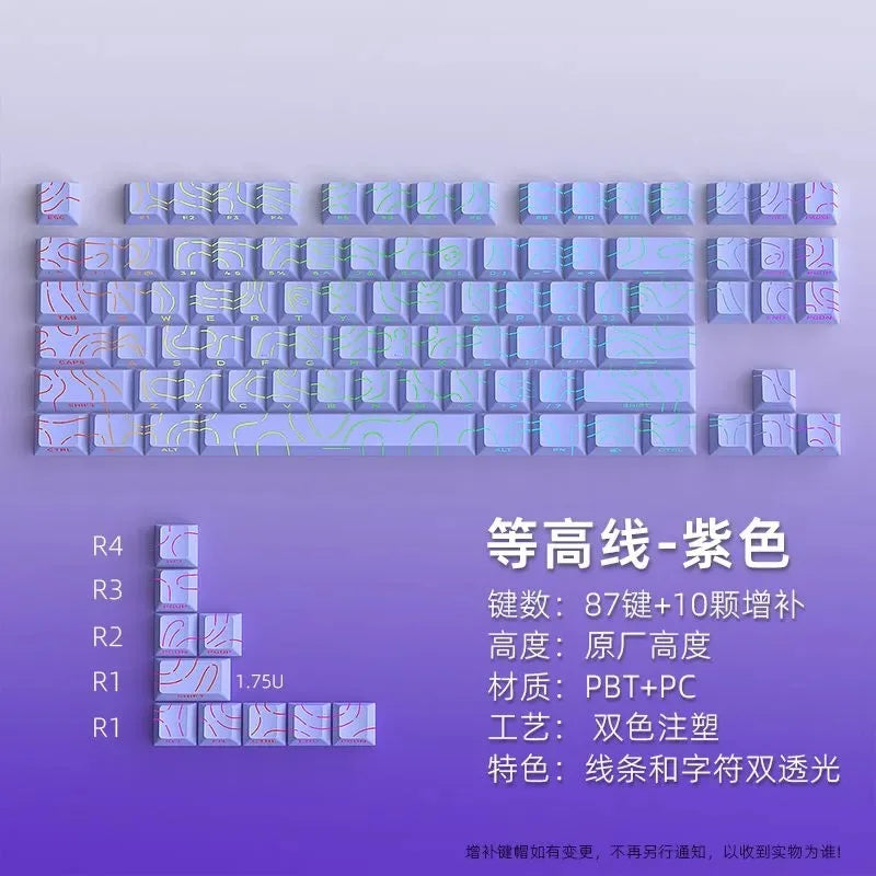 Kit de keycaps PBT para teclado mecânico
