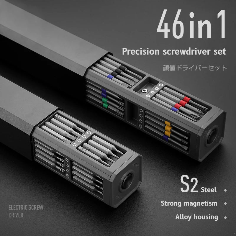 Kit chave de precisão 32 ou 46 em 1 (Torx, Phillips e sextavada)