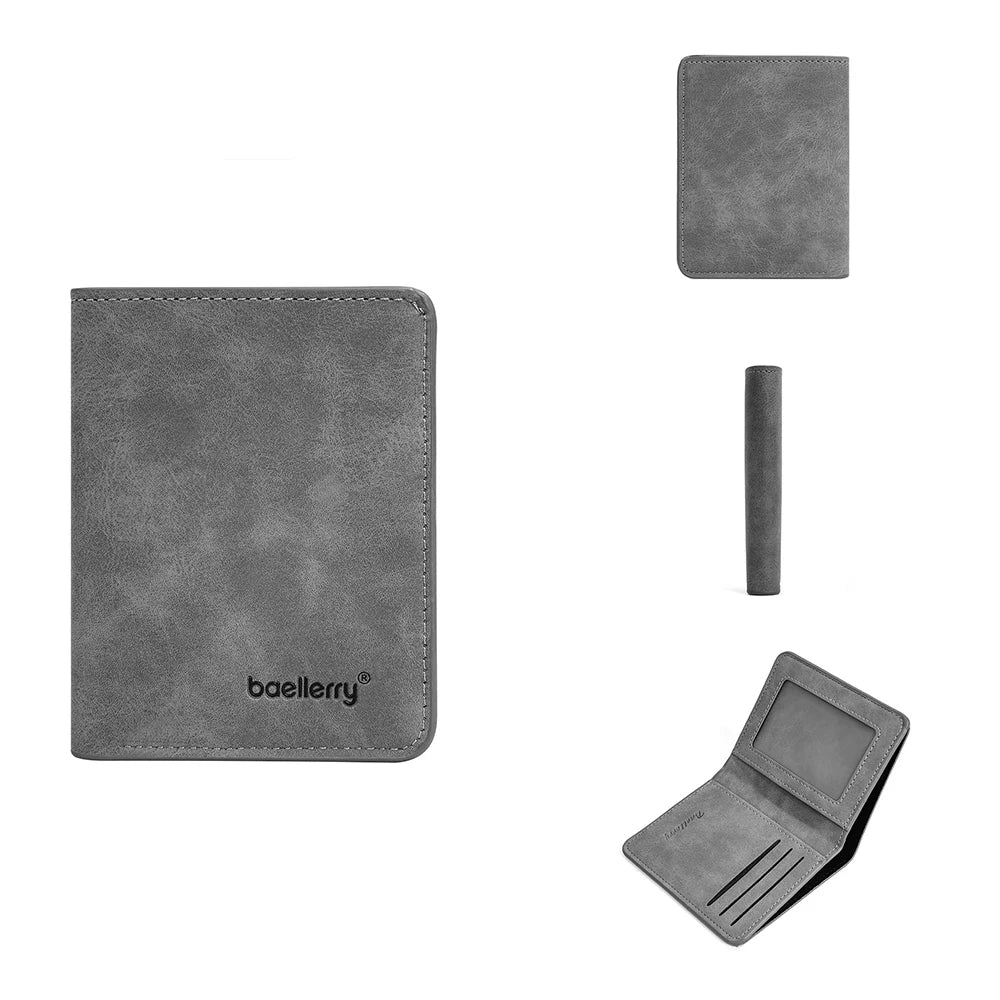 Carteira masculina minimalista com prendedor de notas