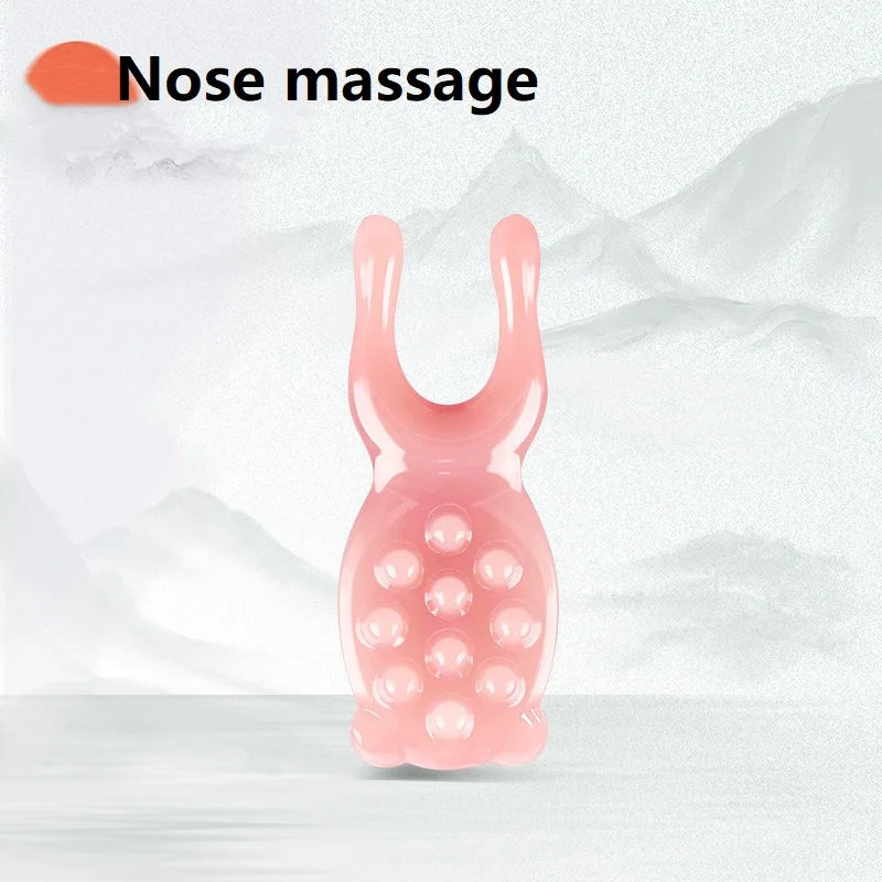 Rolo facial e gua sha de resina (1, 2 ou 3 peças)