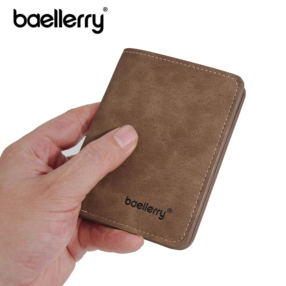 Carteira masculina minimalista com prendedor de notas