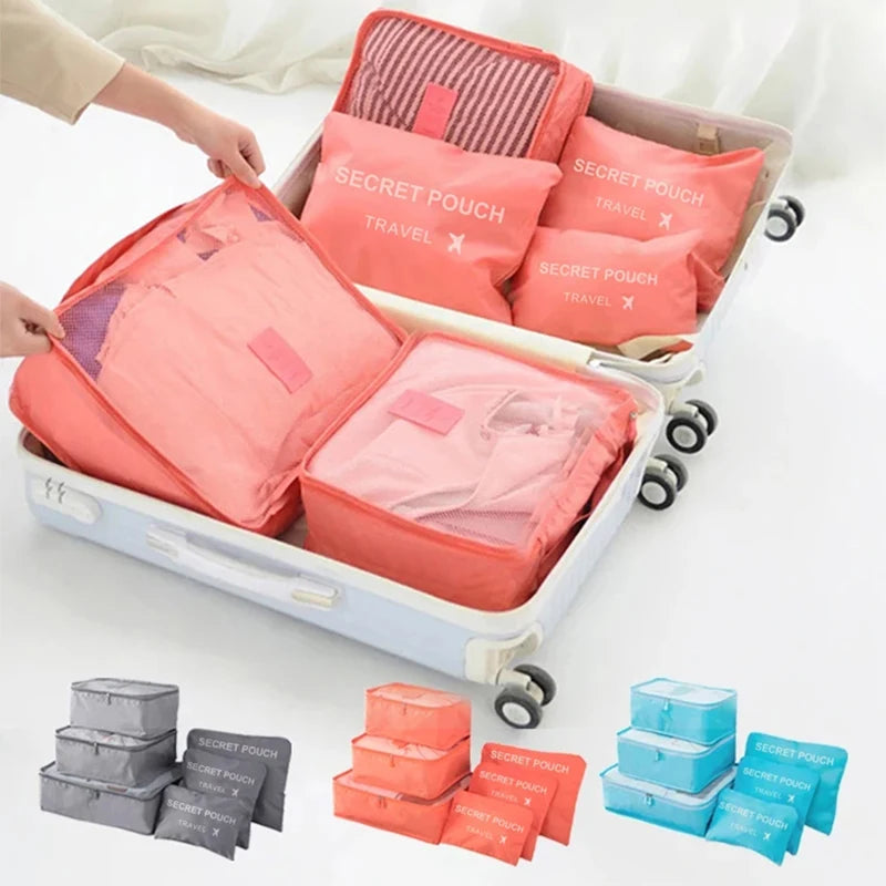 Kit 6 organizadores de mala para viagem