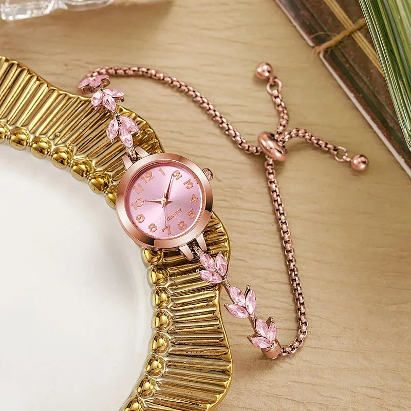 Relógio feminino pulseira com strass