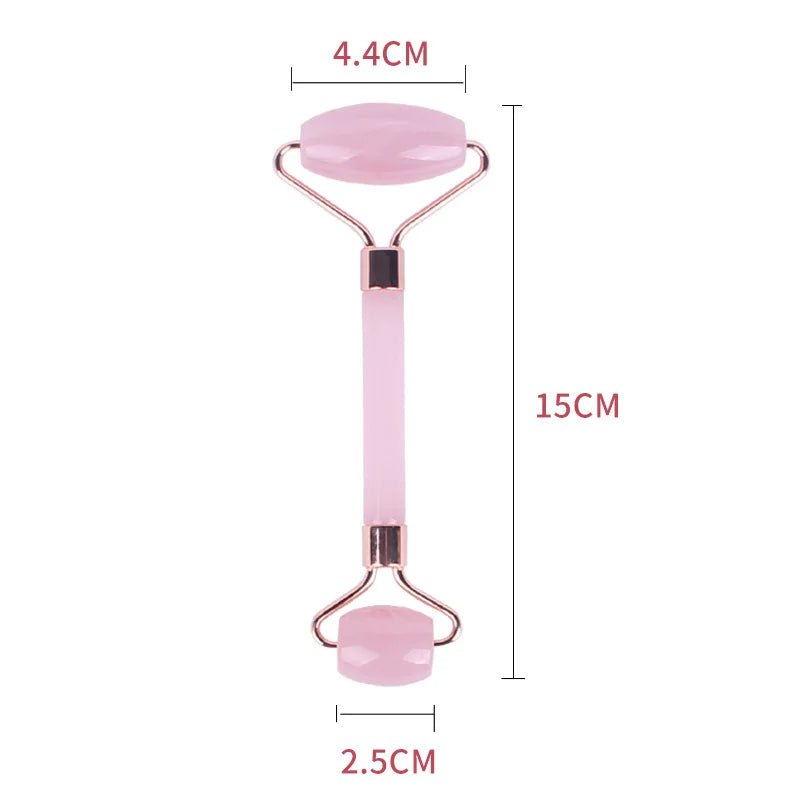 Rolo facial e gua sha rosa de resina