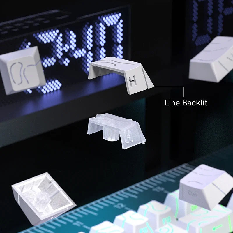 Kit de keycaps PBT para teclado mecânico