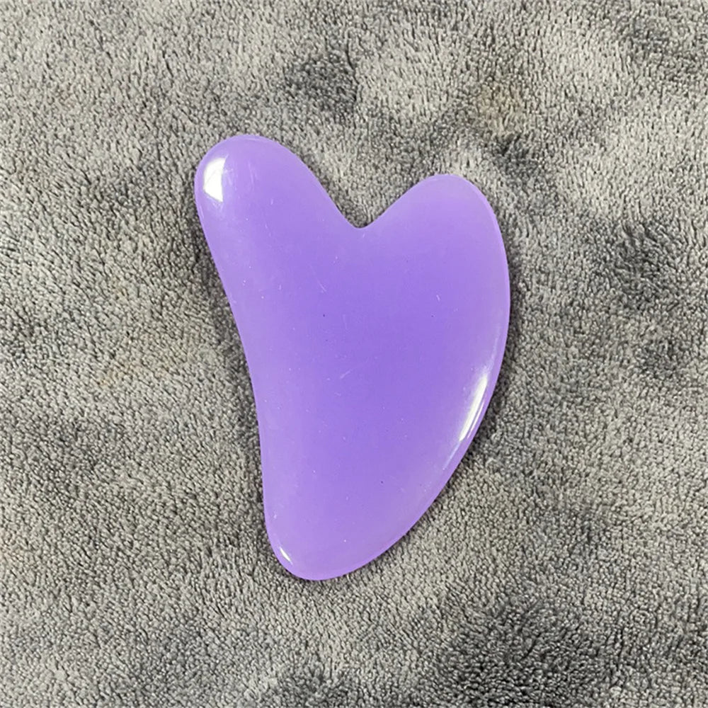 Placa gua sha de cera de abelha e pedra