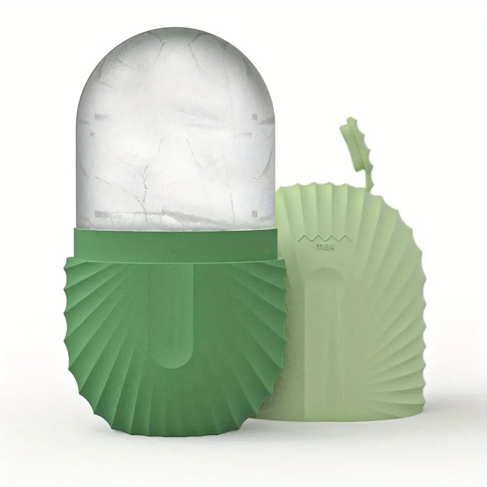 Kit gua sha e rolo de gelo facial em aço inox reutilizável