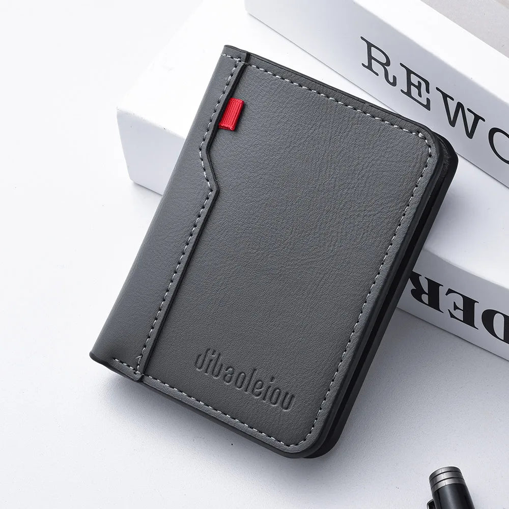 Carteira masculina mini vertical porta-cartões
