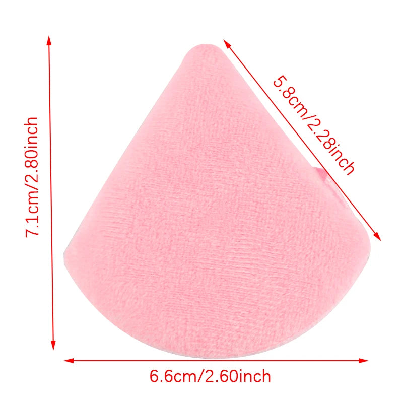 Mini puffs triangulares laváveis para maquiagem