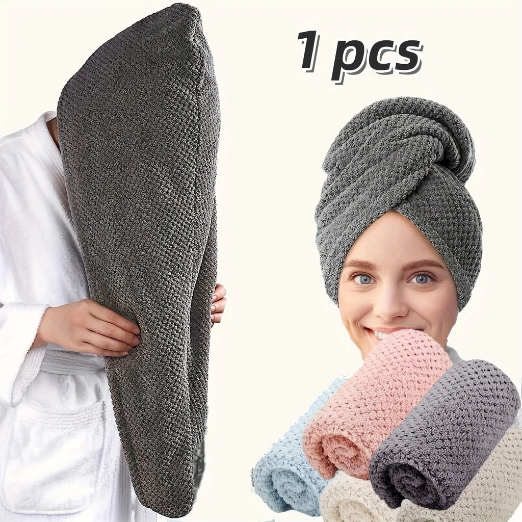 Toalha turbante texturizada para cabelo