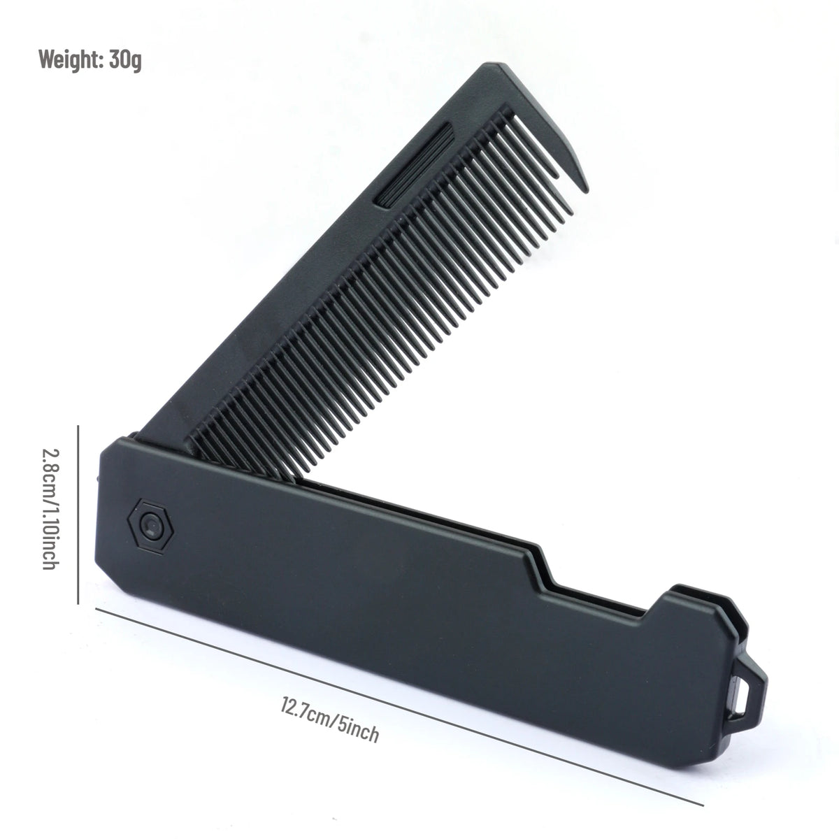 Pente dobrável de bolso para cabelo e barba