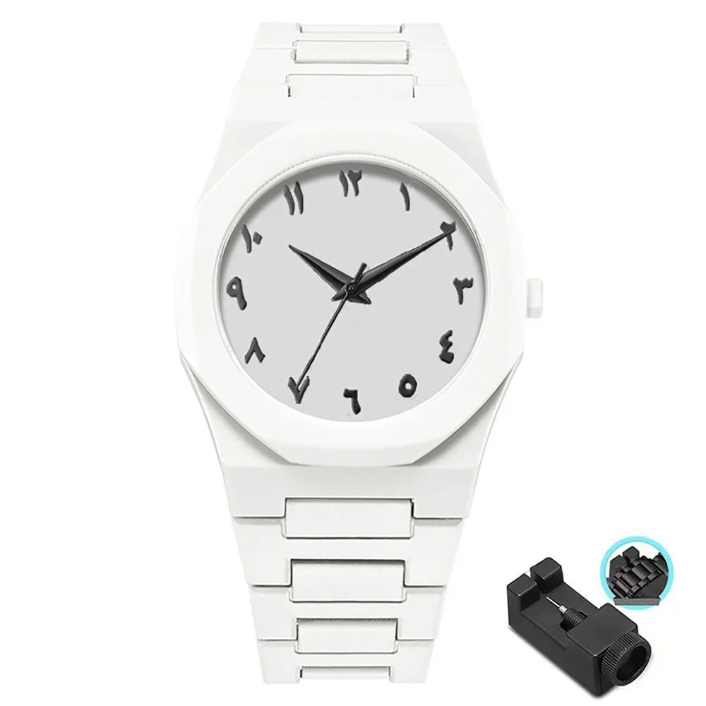 Relógio masculino de mostrador grande e pulseira de silicone