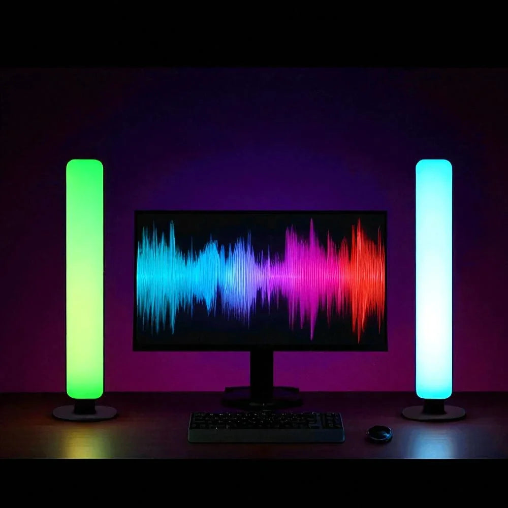Luz RGB que reage ao som (recarregável)