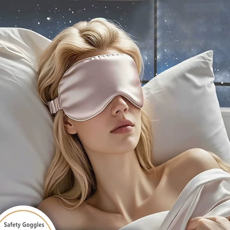 Máscara de dormir de seda dupla face