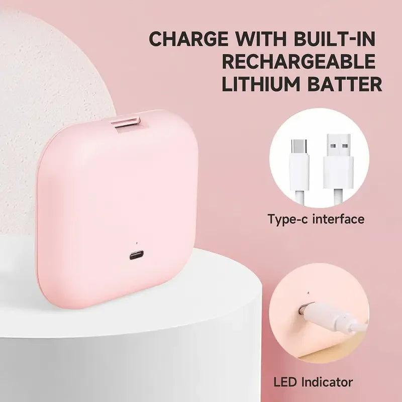 Espelho de bolso com luz LED e aumento 2x
