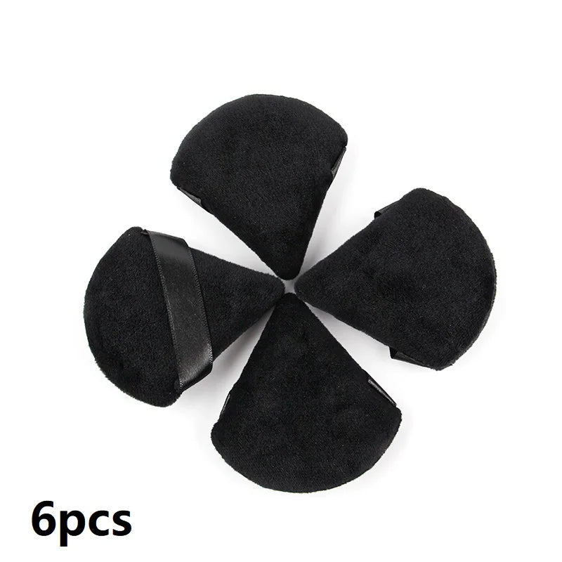 Mini puffs triangulares laváveis para maquiagem