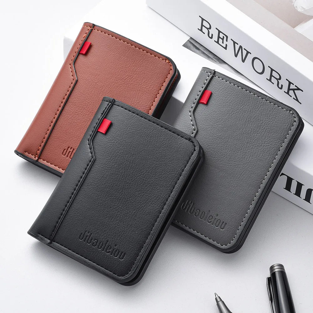 Carteira masculina mini vertical porta-cartões
