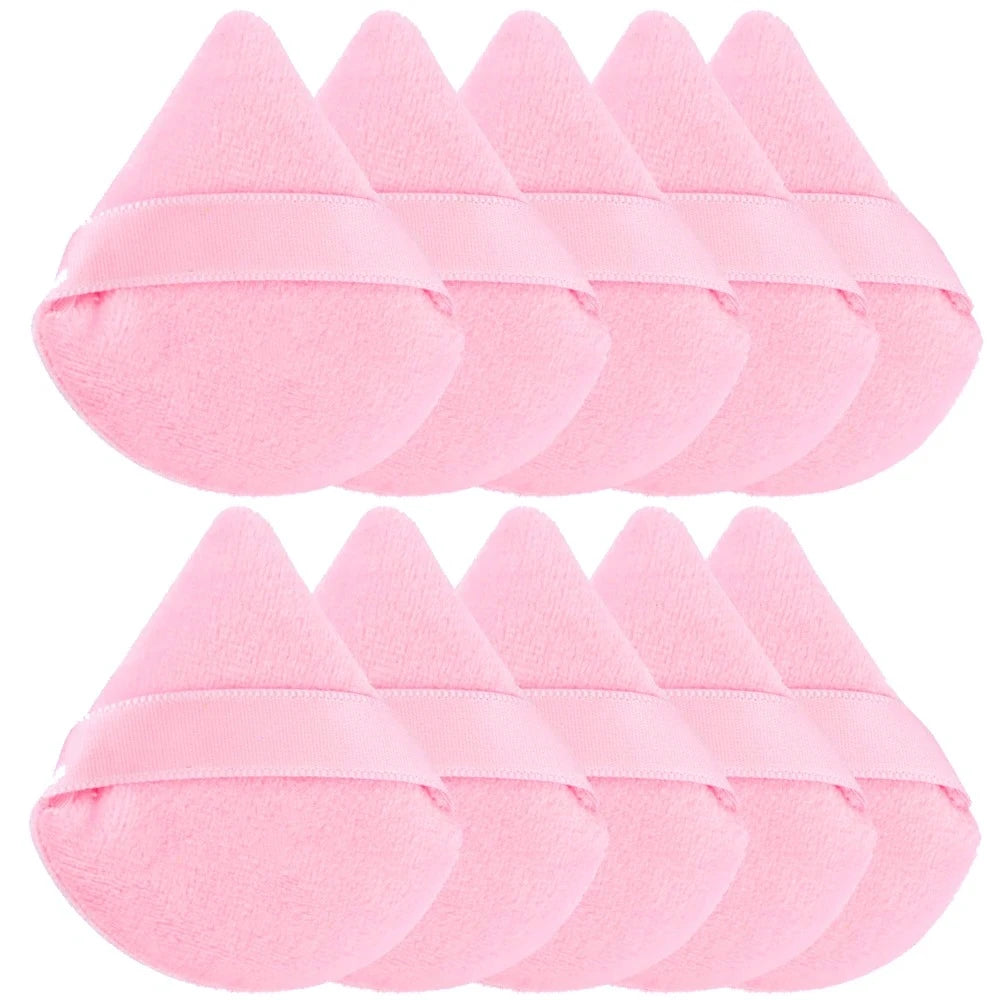 Mini puffs triangulares laváveis para maquiagem
