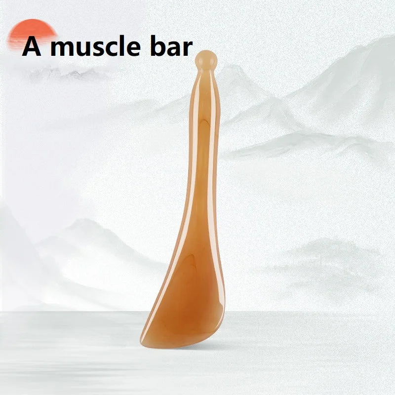 Rolo facial e gua sha de resina (1, 2 ou 3 peças)