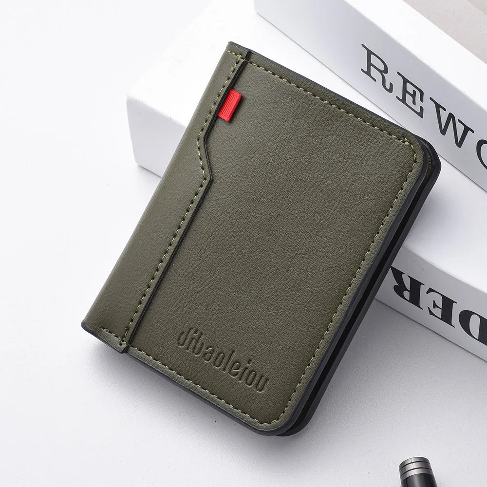 Carteira masculina mini vertical porta-cartões