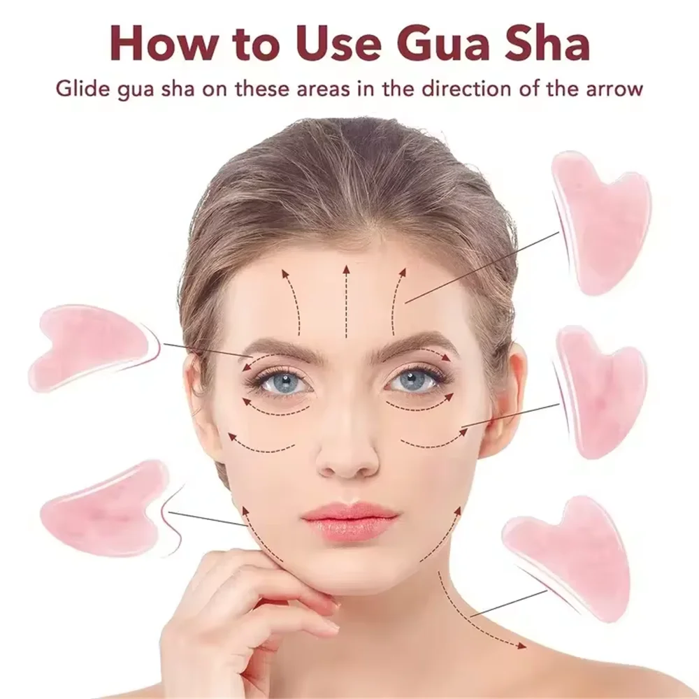 Placa gua sha de cera de abelha e pedra