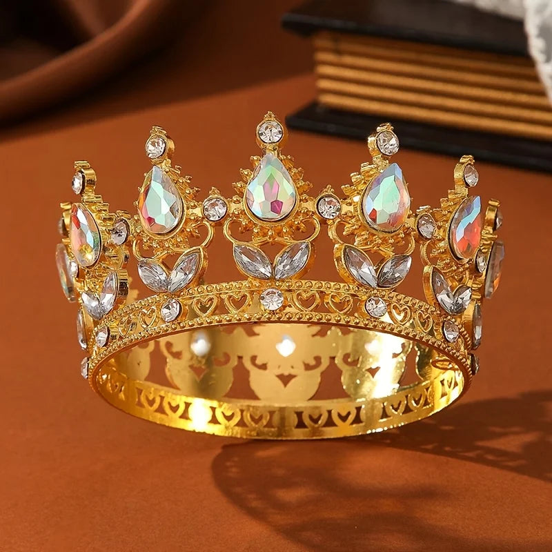 Tiara coroa barroca com cristais