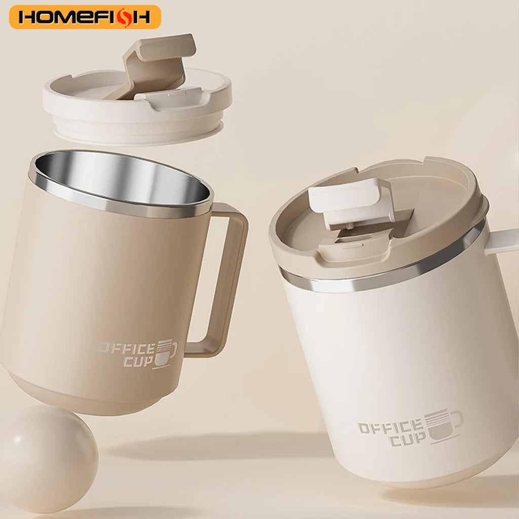 Caneca térmica de aço inox com tampa